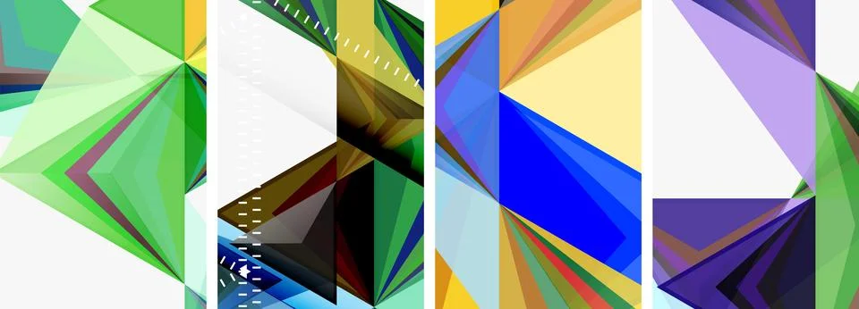 Minimalist triangular geometric clean concept posters for wallpaper, business Stock Illustration