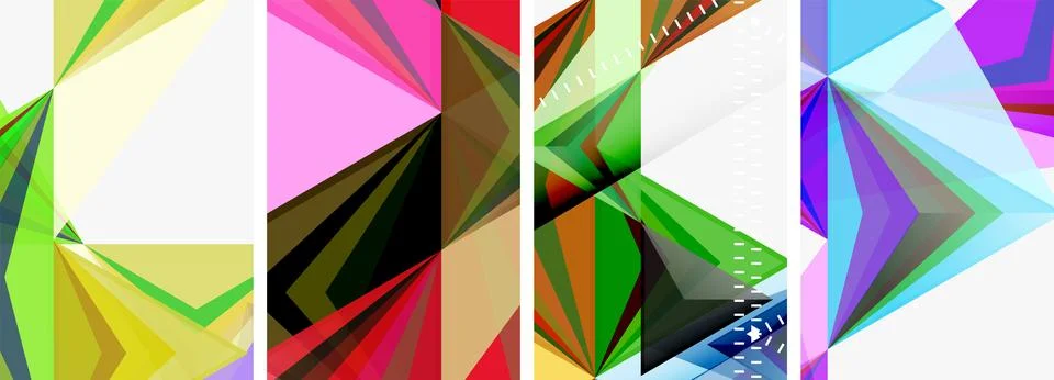 Minimalist triangular geometric clean concept posters for wallpaper, business 스톡 일러스트