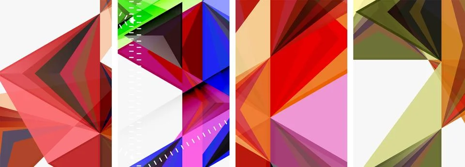 Minimalist triangular geometric clean concept posters for wallpaper, business Stock Illustration