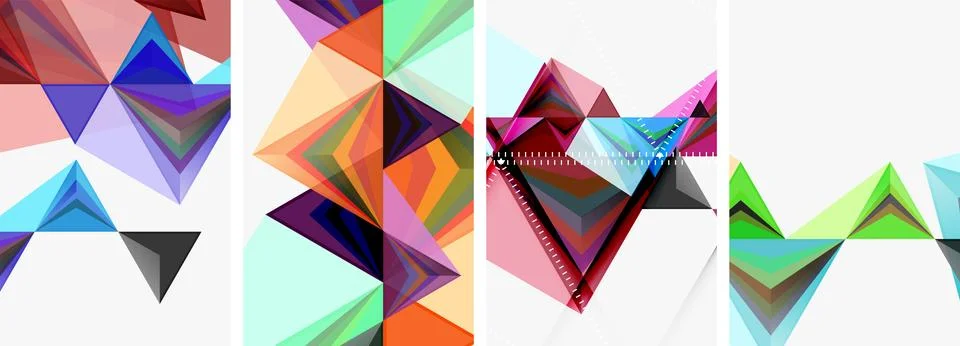 Minimalist triangular geometric clean concept posters for wallpaper, business 스톡 일러스트
