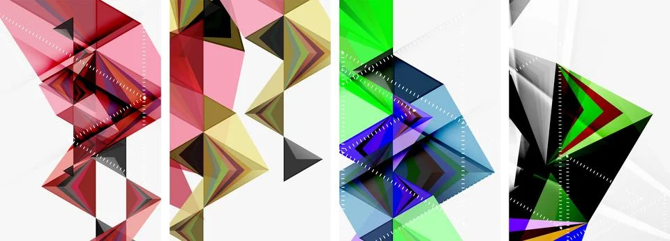 Minimalist triangular geometric clean concept posters for wallpaper, business イラスト素材