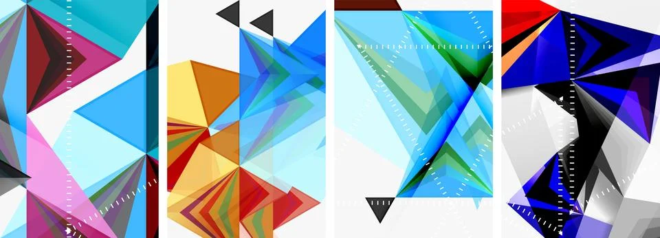Minimalist triangular geometric clean concept posters for wallpaper, business 스톡 일러스트