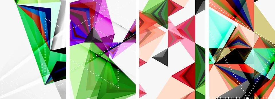 Minimalist triangular geometric clean concept posters for wallpaper, business 스톡 일러스트