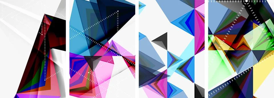 Minimalist triangular geometric clean concept posters for wallpaper, business 스톡 일러스트