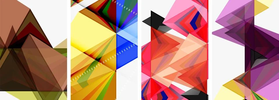 Minimalist triangular geometric clean concept posters for wallpaper, business Stock Illustration