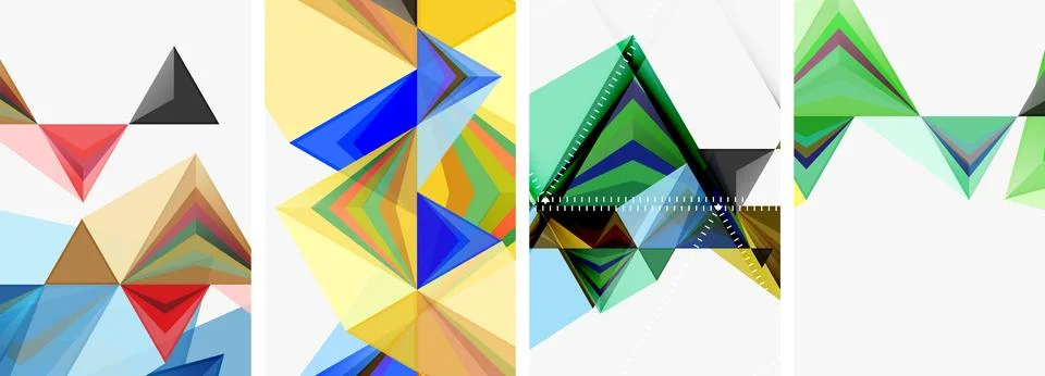 Minimalist triangular geometric clean concept posters for wallpaper, business 스톡 일러스트