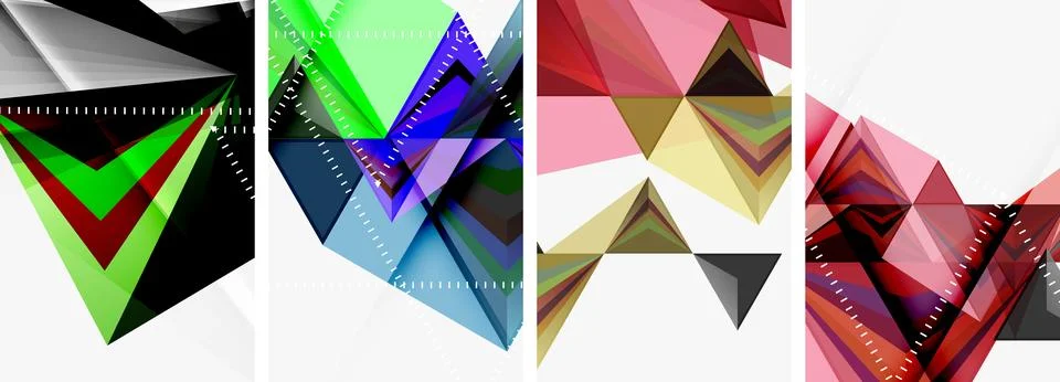Minimalist triangular geometric clean concept posters for wallpaper, business 스톡 일러스트