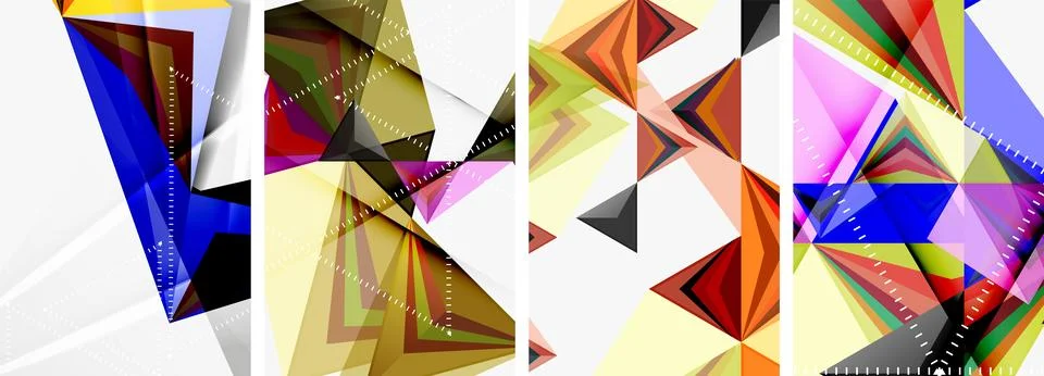 Minimalist triangular geometric clean concept posters for wallpaper, business Stock Illustration