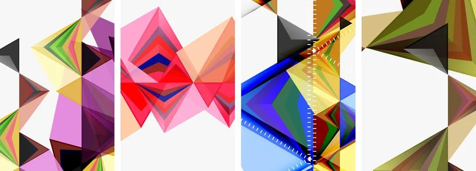 Minimalist triangular geometric clean concept posters for wallpaper, business 스톡 일러스트