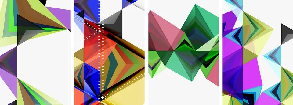 Minimalist triangular geometric clean concept posters for wallpaper, business 스톡 일러스트