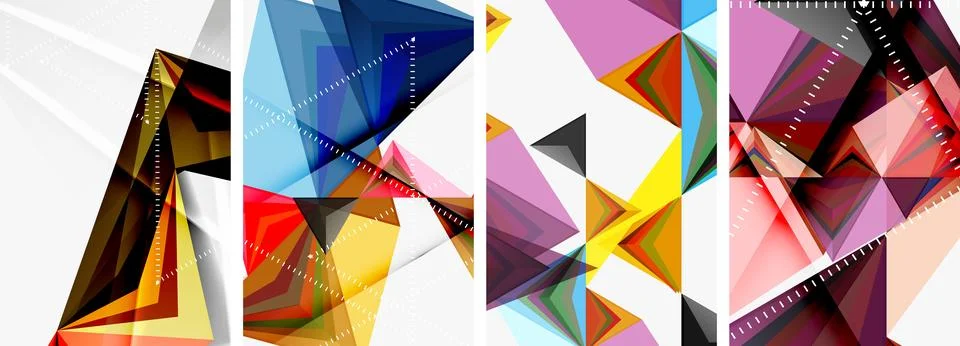 Minimalist triangular geometric clean concept posters for wallpaper, business 스톡 일러스트