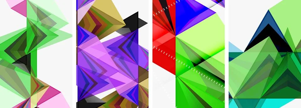 Minimalist triangular geometric clean concept posters for wallpaper, business Stock Illustration