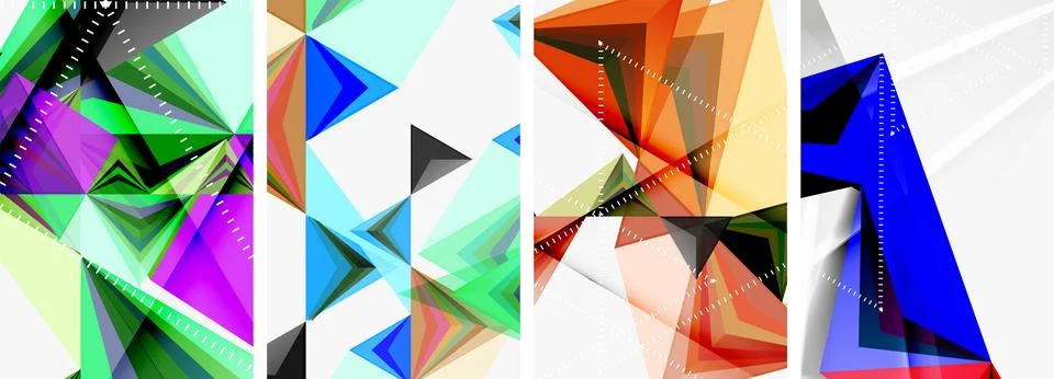 Minimalist triangular geometric clean concept posters for wallpaper, business 스톡 일러스트