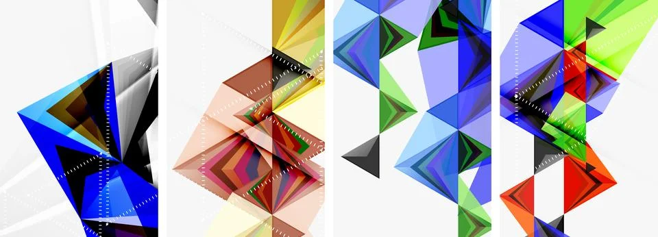 Minimalist triangular geometric clean concept posters for wallpaper, business 스톡 일러스트