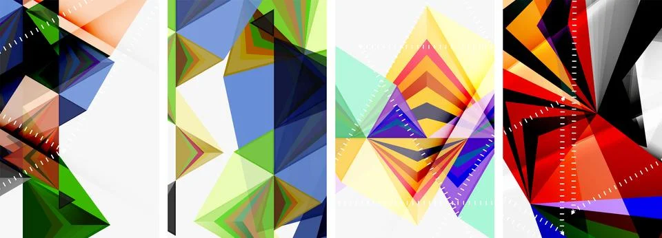 Minimalist triangular geometric clean concept posters for wallpaper, business 스톡 일러스트