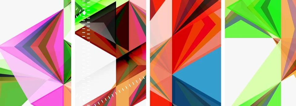 Minimalist triangular geometric clean concept posters for wallpaper, business Stock Illustration