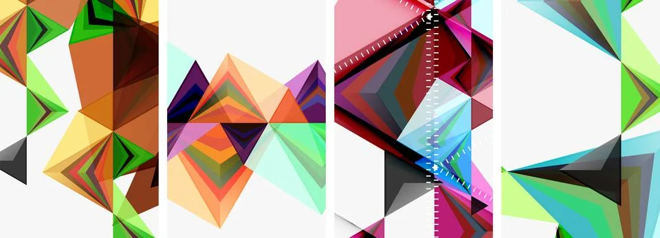 Minimalist triangular geometric clean concept posters for wallpaper, business 스톡 일러스트