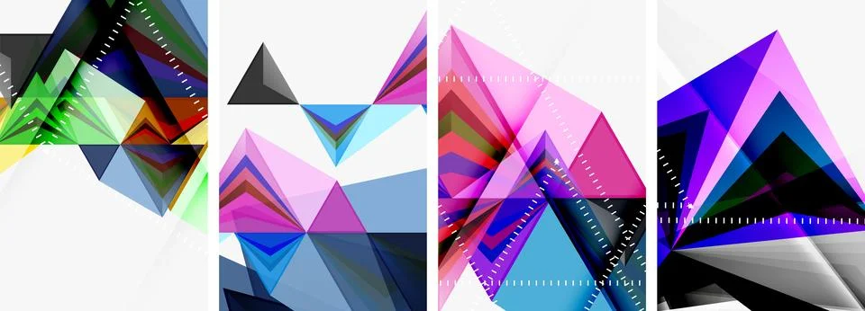 Minimalist triangular geometric clean concept posters for wallpaper, business Stock Illustration