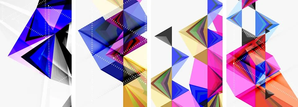 Minimalist triangular geometric clean concept posters for wallpaper, business 스톡 일러스트