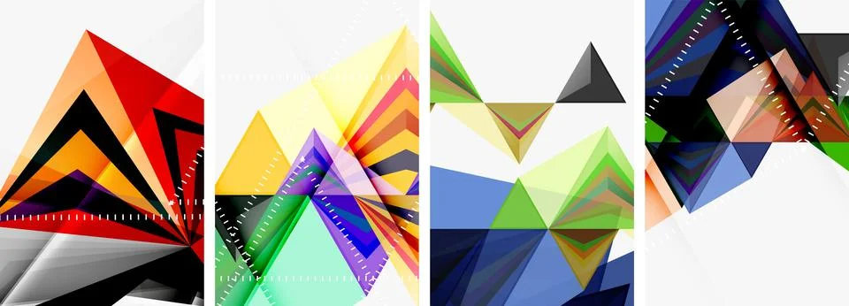 Minimalist triangular geometric clean concept posters for wallpaper, business 스톡 일러스트