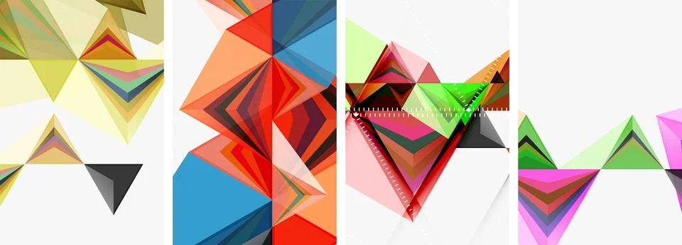 Minimalist triangular geometric clean concept posters for wallpaper, business 스톡 일러스트