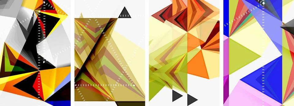 Minimalist triangular geometric clean concept posters for wallpaper, business 스톡 일러스트