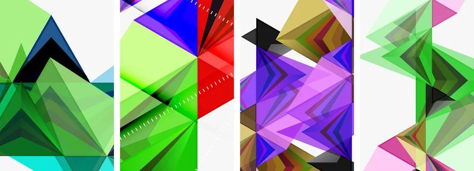 Minimalist triangular geometric clean concept posters for wallpaper, business Stock Illustration