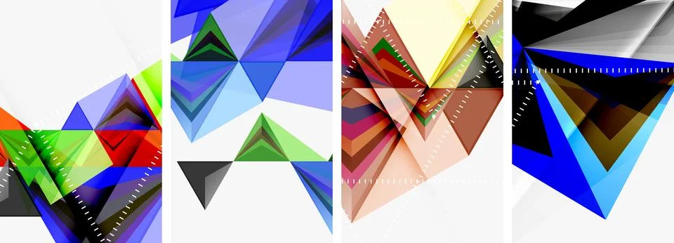 Minimalist triangular geometric clean concept posters for wallpaper, business 스톡 일러스트
