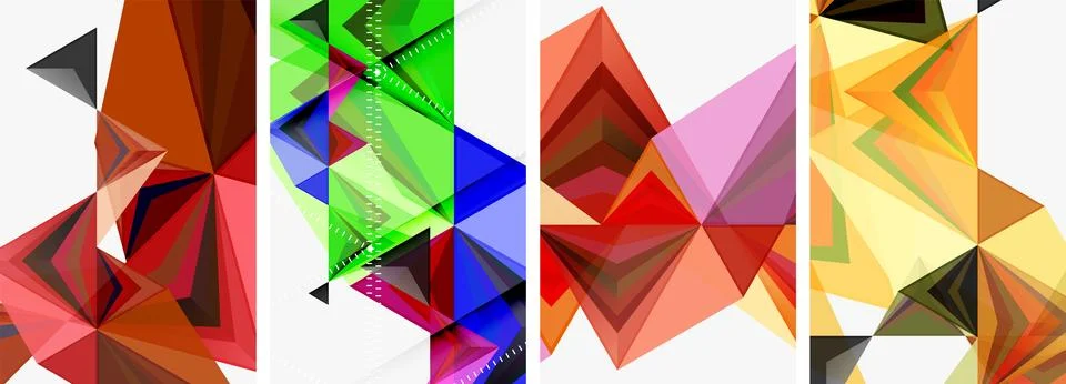 Minimalist triangular geometric clean concept posters for wallpaper, business イラスト素材
