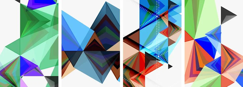 Minimalist triangular geometric clean concept posters for wallpaper, business 스톡 일러스트