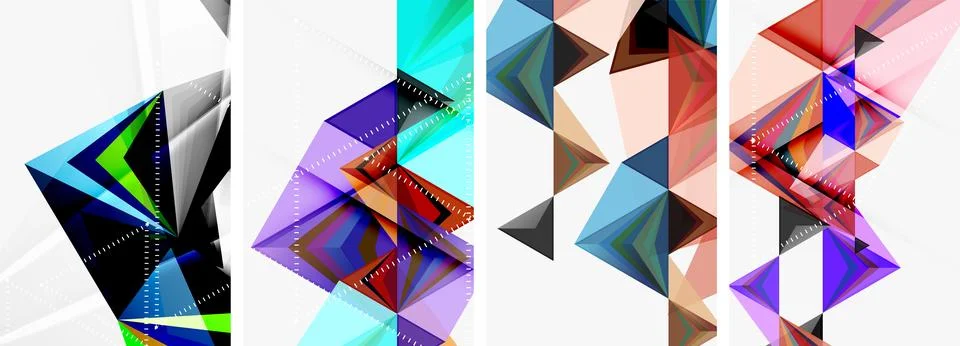 Minimalist triangular geometric clean concept posters for wallpaper, business イラスト素材