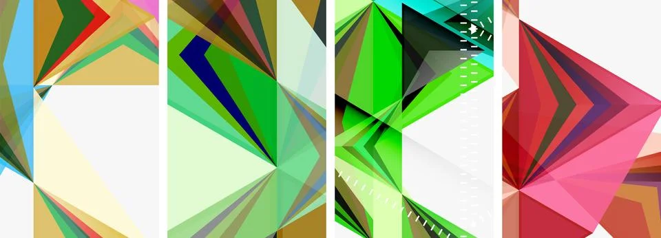Minimalist triangular geometric clean concept posters for wallpaper, business Stock Illustration