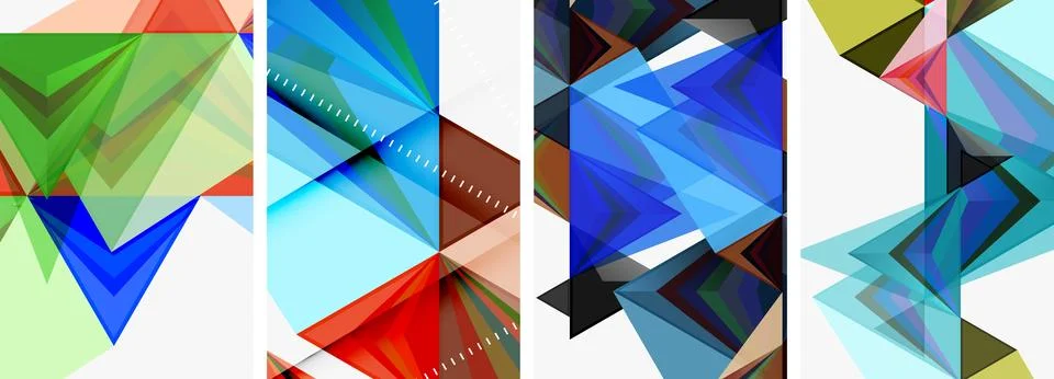 Minimalist triangular geometric clean concept posters for wallpaper, business 스톡 일러스트