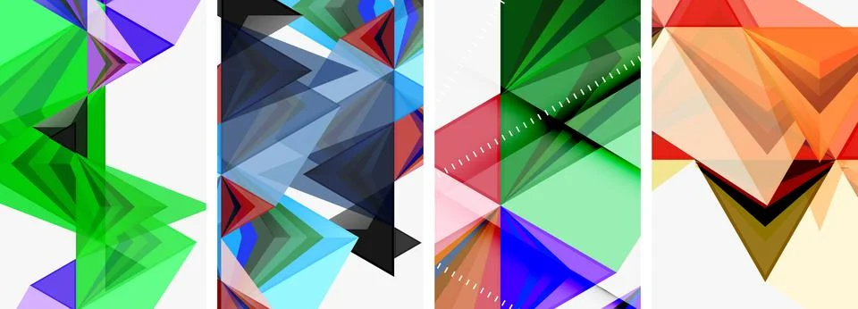 Minimalist triangular geometric clean concept posters for wallpaper, business Stock Illustration