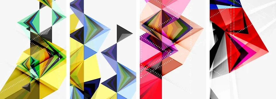 Minimalist triangular geometric clean concept posters for wallpaper, business 스톡 일러스트