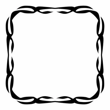 Minimalist Tribal Pattern Border Frame Stock Illustration