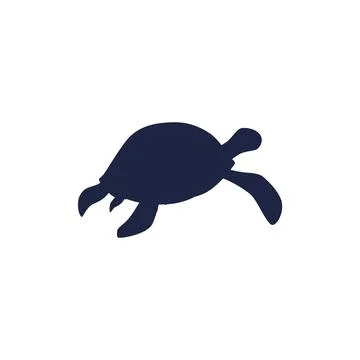 Minimalist turtle silhouette vector illustration Stockillustratie