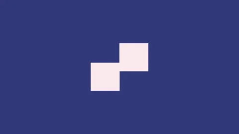 Minimalist two white squares pixel loader animation blinking sequentially o.. Stock Footage 340919490