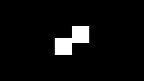 Minimalist two white squares pixel loader animation blinking on black backg.. Stock Footage 340919495