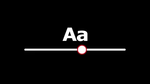 Minimalist typography adjustment slider animation showing increase in font .. Vídeo Stock 334910006