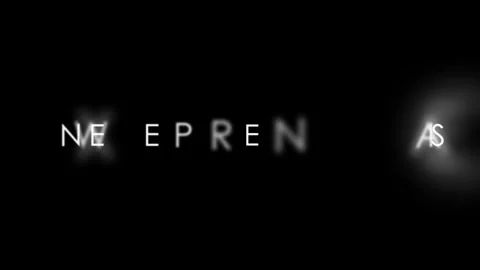 Minimalist typography displaying a new experience awaits on a dark background Video stock 342753043