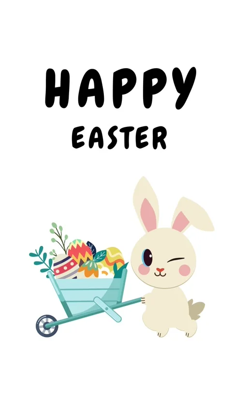 Minimalist Typography Easter Greeting Card Video Stock Footage 306831375