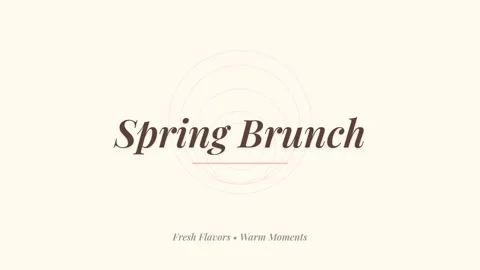 Minimalist typography title card: Spring Brunch text animation template Stock Footage 336880000