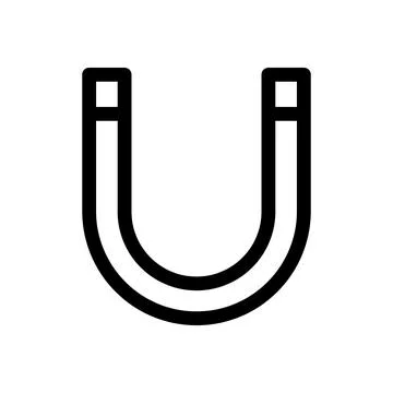 Minimalist U-shaped Icon for Digital and Graphic Design Stock Illustration