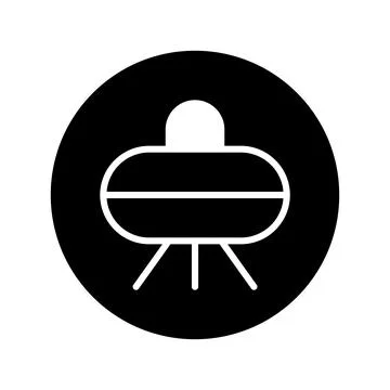 Minimalist ufo icon illustration on a solid background conveying a sense of.. Illustrazione stock