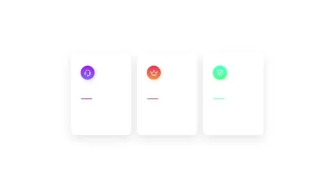 Minimalist UI Design with Floating Cards and Icons in Soft Pastel Tones Video stock 341922512