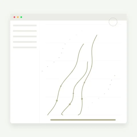 Minimalist UI Design Mockup: Website Template with Sidebar and Content Area Stock Footage 346285022