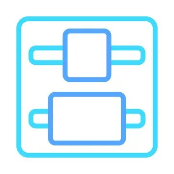 Minimalist UI Design Representing a Toggle Switch Illustrazione stock