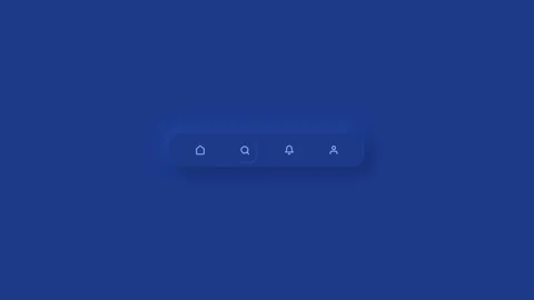 Minimalist UI Element Animation Smooth Transition Geometric Shapes Blue Stock Footage 346726459