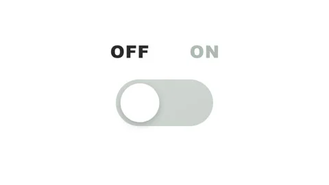 Minimalist UI Toggle Switch Icon with Green On and Off Status Button 動画素材 334616002